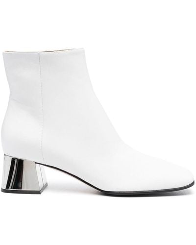 Sergio Rossi Alicia 50mm Block-heel Boots - White