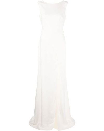 Elie Saab Cady High-slit Maxi Dress - White