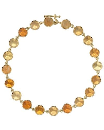 Irene Neuwirth 18kt Yellow Gold Classic Link Fire Opal Bracelet - Metallic