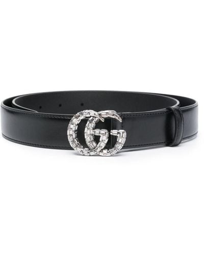Gucci GG クリスタル ベルト - ブラック