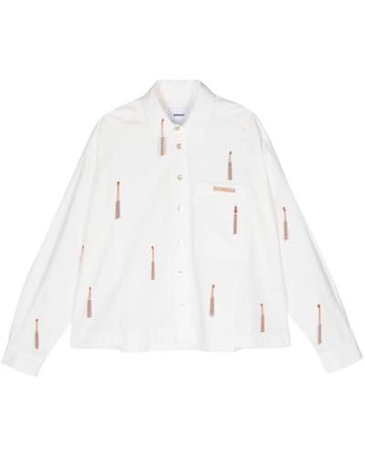 Bonsai Tassel-detail Cotton Shirt - White