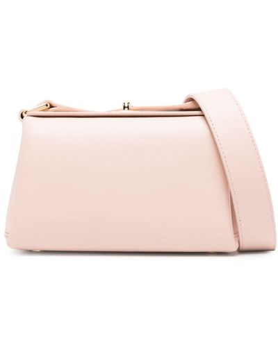 Plan C Mini Folded Leather Shoulder Bag - Pink