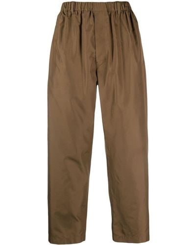 Lemaire Wide-leg Silk Pants - Brown