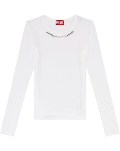 DIESEL T-matic Chain-embellished T-shirt - White