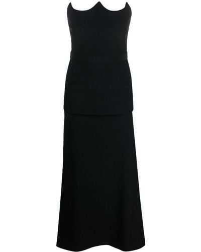 Alexander McQueen Strapless Maxi-jurk - Zwart