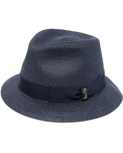 Borsalino Gewebter Hut aus Hanf - Blau