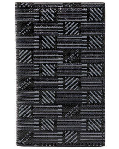 Moreau Logo-print Bi-fold Leather Wallet - Black