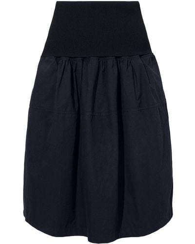 Proenza Schouler Pleated Cotton Skirt - Blauw