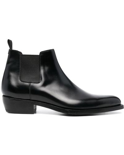 Lidfort Pointed-toe Leather Chelsea Boots - Black