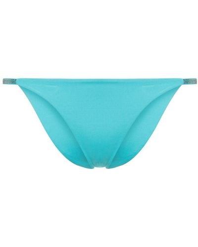 Fisico Crystal-embellished Bikini Bottom - Blue