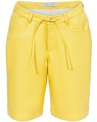 Proenza Schouler Bermuda en cuir artificiel - Jaune