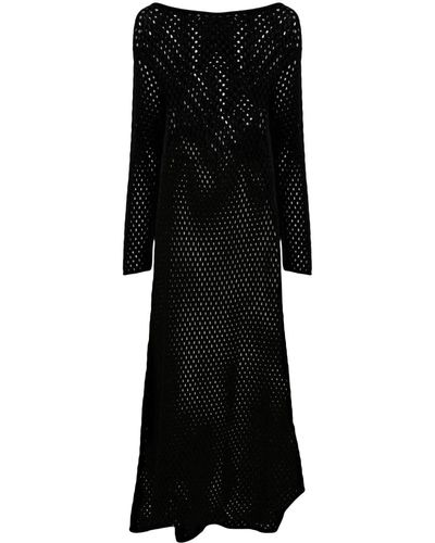 Semicouture オープンニット ドレス - ブラック