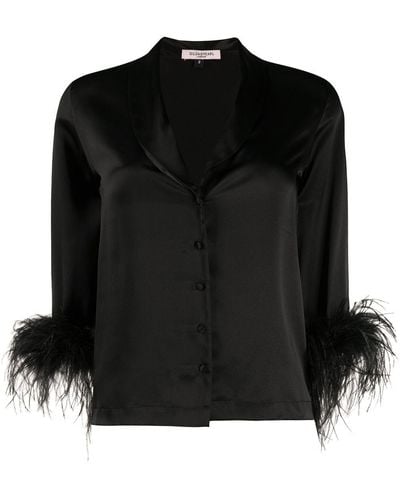 Gilda & Pearl Feather Cuff Esme Jacket - Black