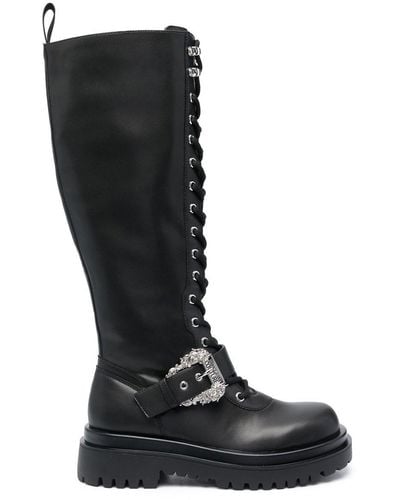 Versace Jeans Couture Versace Women Knee High Boots Black