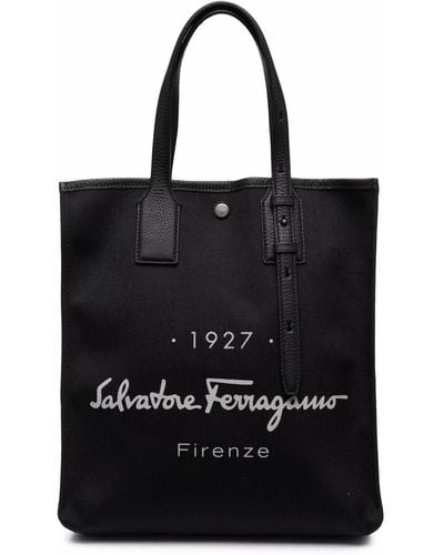 Ferragamo Logo-print Tote Bag - Black
