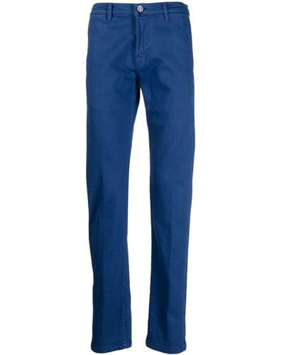 Kiton Straight-leg Chino Trousers - Blue