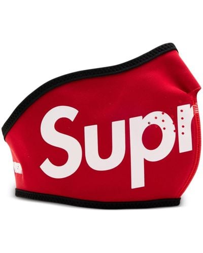 Supreme X Windstopper Logo-print Face Mask - Red