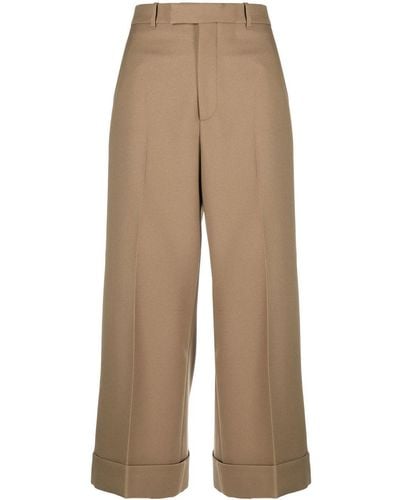 Gucci Tailored Cropped Trousers - Brown