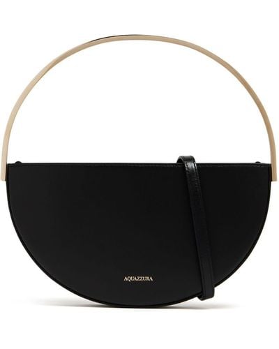 Aquazzura Purist Leather Shoulder Bag - Black
