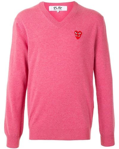 COMME DES GARÇONS PLAY Pullover mit V-Ausschnitt - Pink