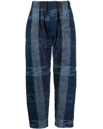 Mackintosh Captain Camouflage-pattern Pants - Blue