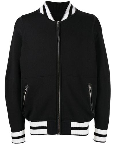 3.1 Phillip Lim Reversible Zip-sleeve Varsity Jacket - Black