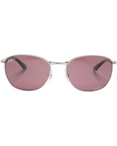 Ray-Ban Sonnenbrille mit rundem Gestell - Pink