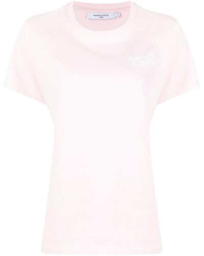Maison Kitsuné ロゴ Tシャツ - ピンク