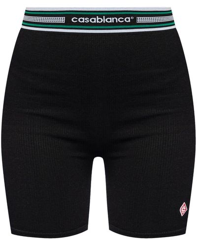 Casablancabrand Shorts mit Logo-Bund - Schwarz