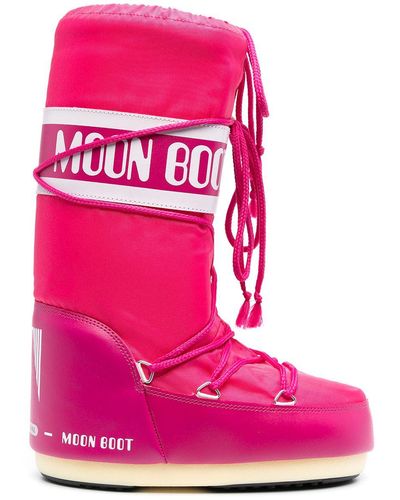 Moon Boot Après-ski Glance lacées - Rose