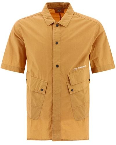 C.P. Company Camisa con botones ocultos - Amarillo