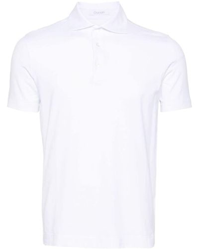 Cruciani スプレッドカラー ポロシャツ - ホワイト