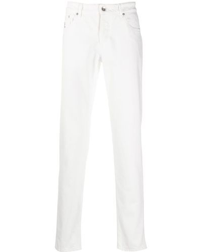 Brunello Cucinelli Mid-waist Straight-leg Jeans - White