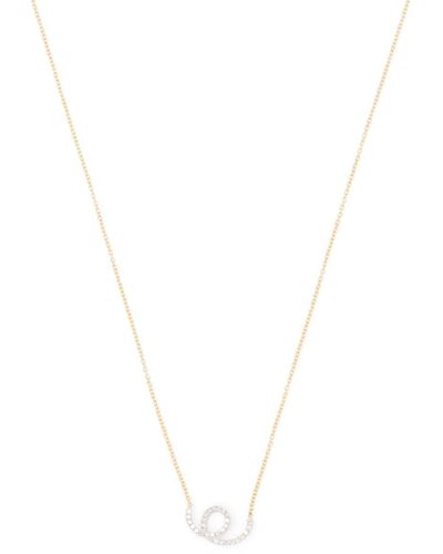 Delfina Delettrez 18kt Yellow Gold And Diamond Single Loop Necklace - White