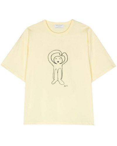 Societe Anonyme Logo-print Cotton T-shirt - Natural