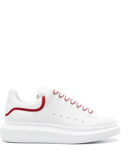 Alexander McQueen Lace-up Leather Trainers - White