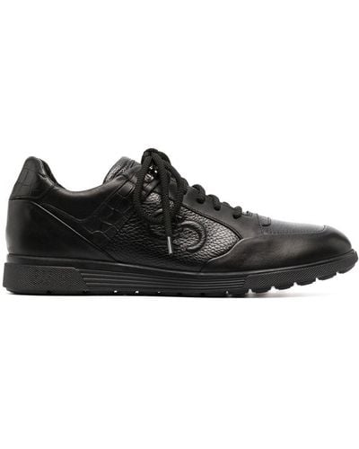 Casadei Monogram Low-top Sneakers - Black