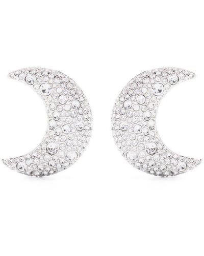 Swarovski Luna Pavé-crystals Earrings - White