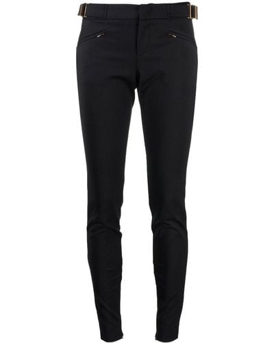 Gucci Pantalones con cierre de hebilla lateral - Negro