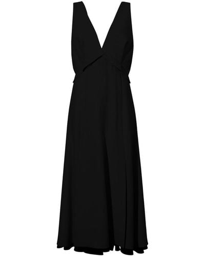 Proenza Schouler Floral-print Panel A-line Dress - Black