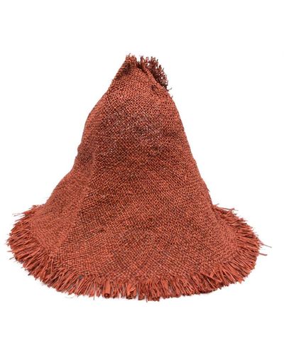 Marni Raffia Sun Hat - Red