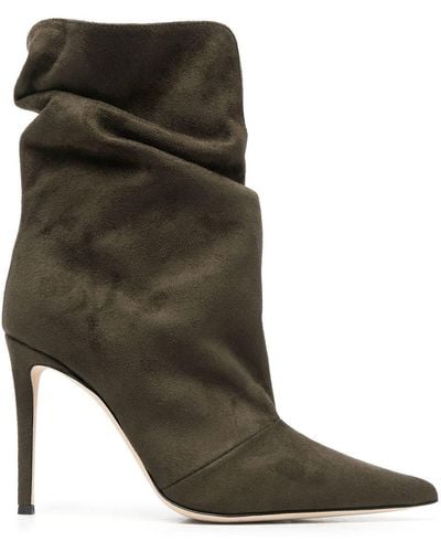 Giuseppe Zanotti Suede Pointed-toe Boots - Green