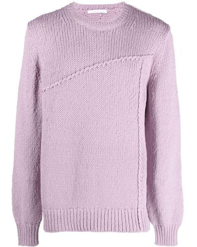 Helmut Lang Seamed Knitted Sweater - Pink