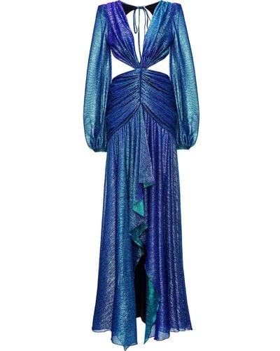 PATBO Metallic Cut-out Gown - Blue