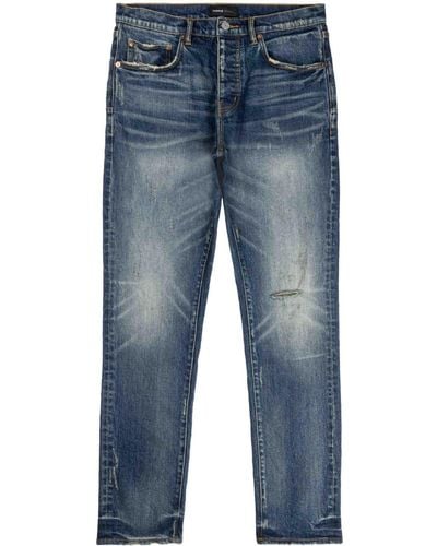 Purple Brand Slim-Fit-Jeans im Distressed-Look - Blau