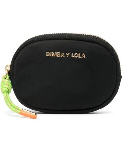 Bimba Y Lola Rundes Portemonnaie mit Logo - Schwarz