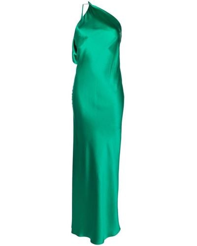 Michelle Mason Single-shoulder Maxi Dress - Green