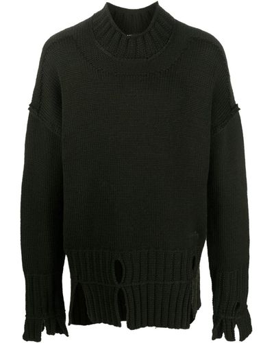 A_COLD_WALL* Distressed Wool Sweater - Black