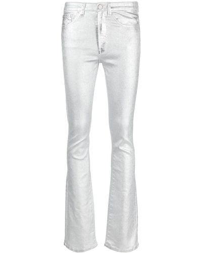 3x1 Gerade Jeans mit beschichtetem Finish - Weiß