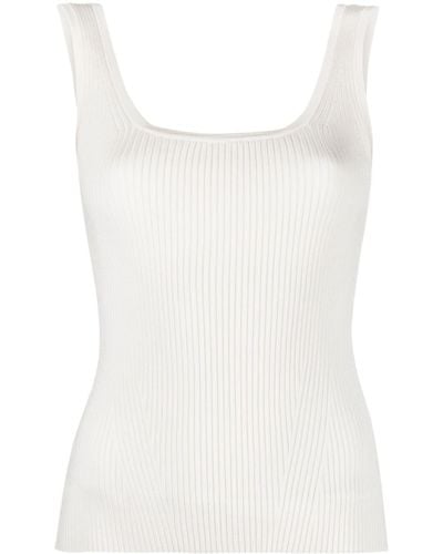 Zimmermann Round-neck Ribbed-knit Tank Top - White